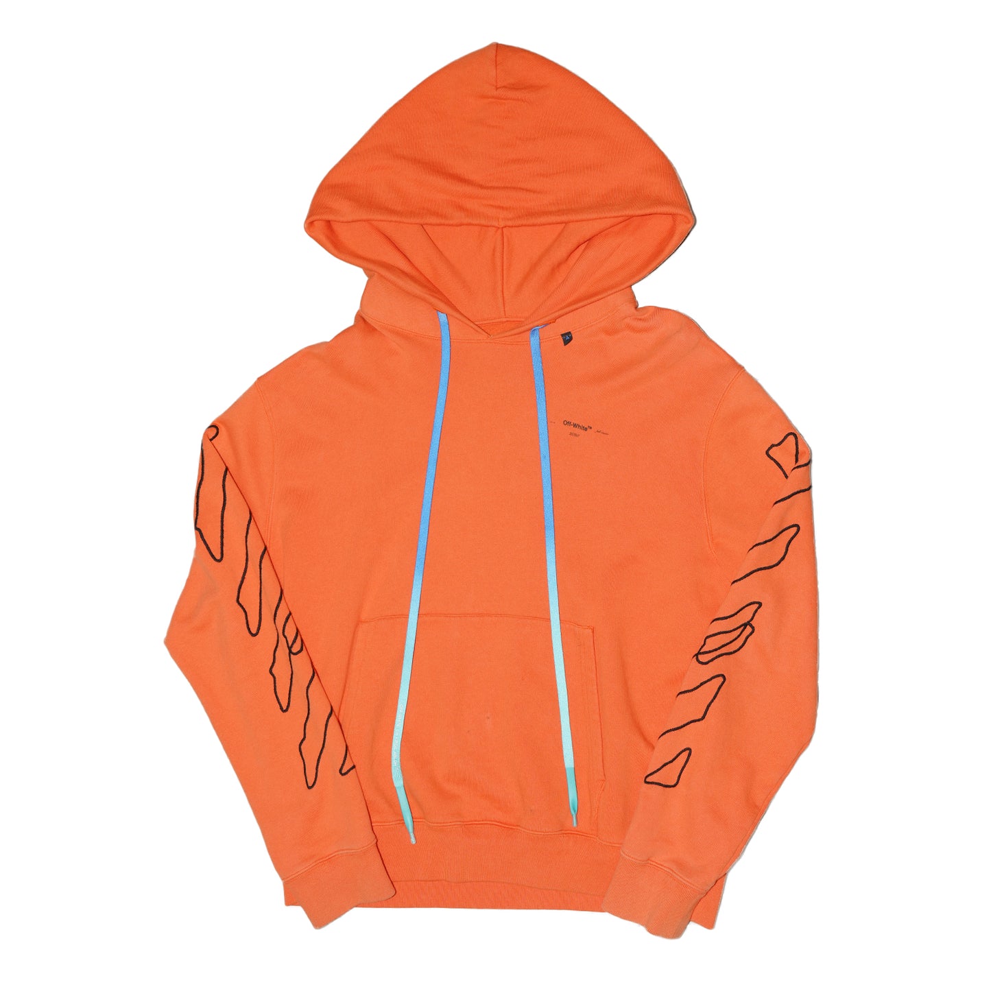 Off-White Orange Abstract Arrows Hoodie (C)
